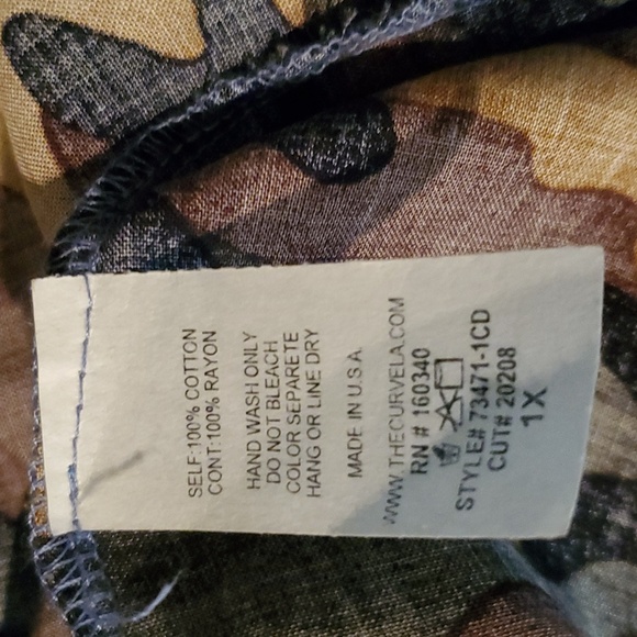 Women's denim and camo shirt dress - Picture 5 of 6